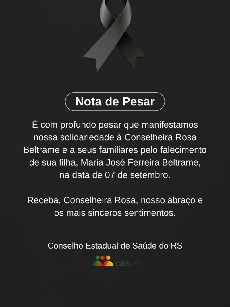Story Instagram Nota de Pesar Luto 